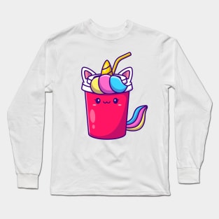 Cute Unicorn Soda Long Sleeve T-Shirt